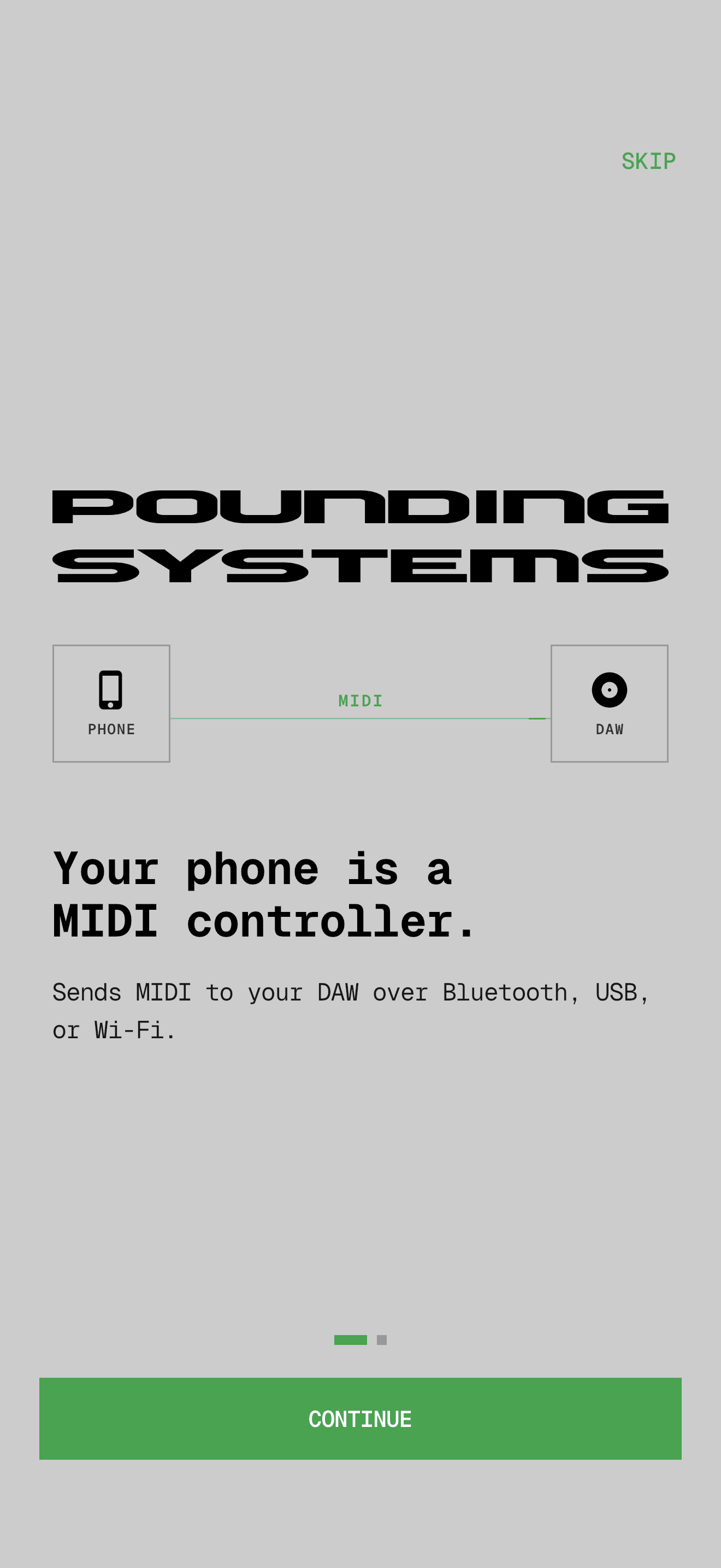 Mobile MIDI onboarding — your phone is a MIDI controller