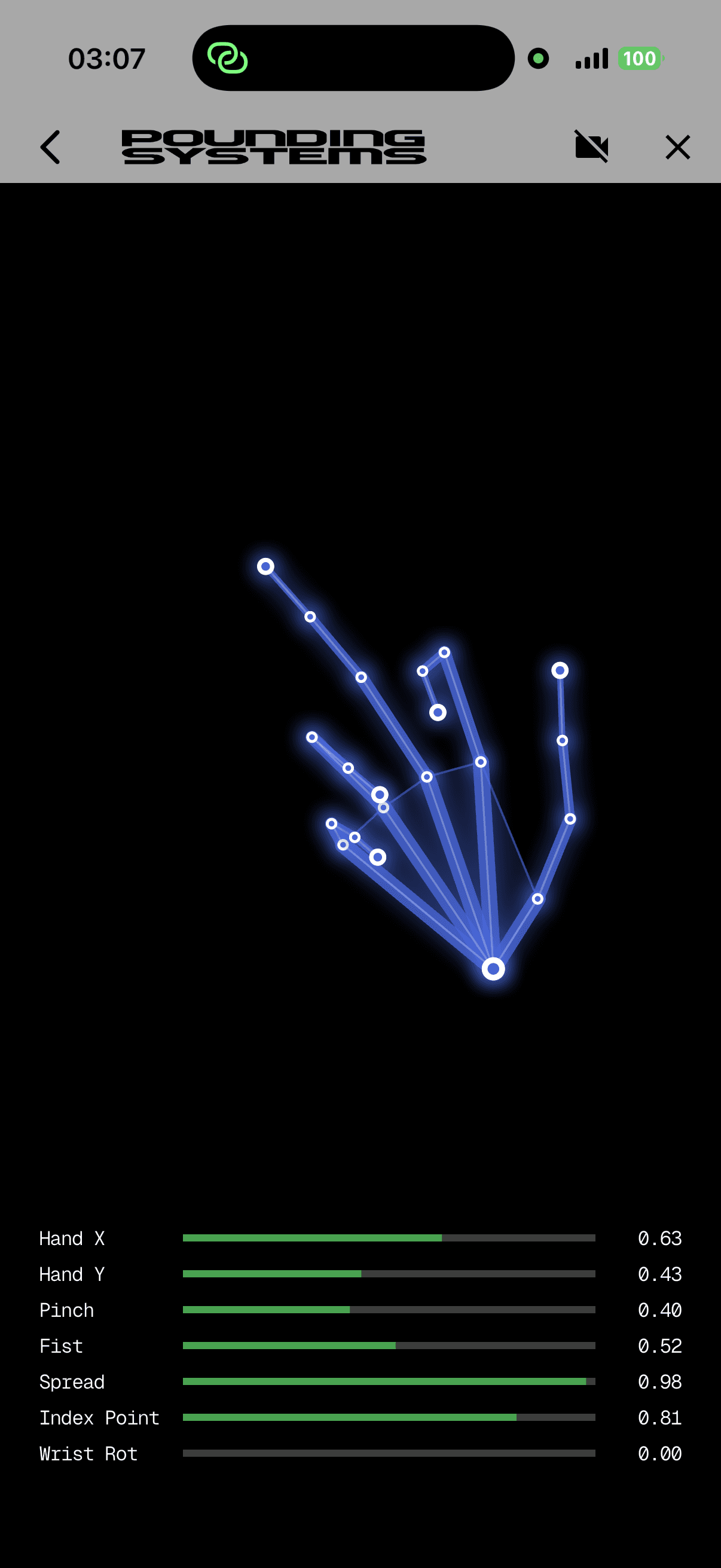 Mobile MIDI hand tracking via Apple Vision framework